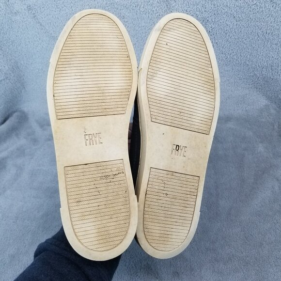 Frye Shoes Womens Size 6 Gemma Gray Leather Slip On Sneaker *Read* - Picture 8 of 11